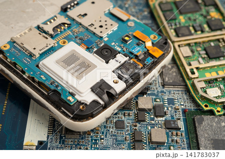 Repairing and upgrade circuit mainboard of notebook, electronic, computer hardware and technology. Repairing and upgrade circuit mainboard of notebook, electronic, computer hardware and technology. 141783037