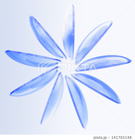 Blue glass load 3d icon. Graphic circular frame, progress bar, loading indicator, abstract render shape. Futuristic dashboard element of clear lenses, modern tech design for game UI. 3D illustration 141783148