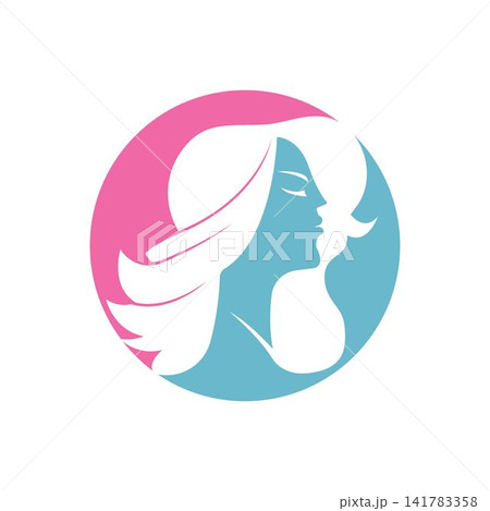 Woman face silhouette, woman face beauty logo Woman face silhouette, woman face beauty logo 141783358