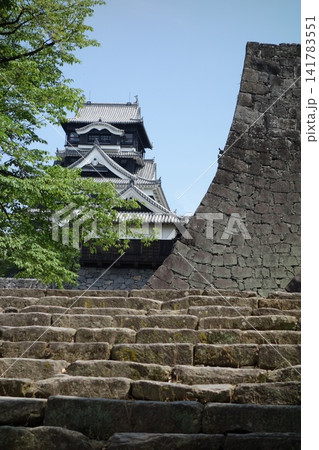熊本城天守閣への石垣(震災前) 141783551
