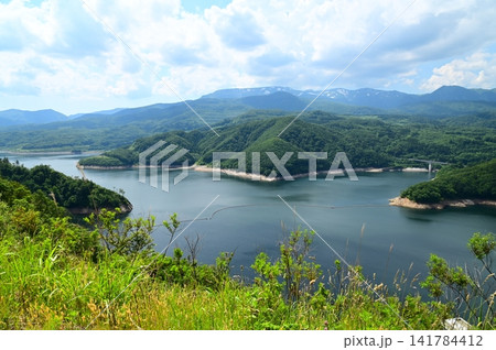 奥州湖眺望台（胆沢ダム）からの風景 141784412