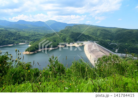奥州湖眺望台(胆沢ダム)からの風景 奥州湖眺望台(胆沢ダム)からの風景 141784415