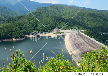 奥州湖眺望台（胆沢ダム）からの風景 141784418