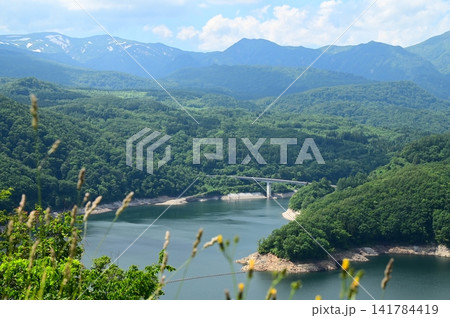 奥州湖眺望台（胆沢ダム）からの風景 141784419