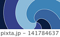 Abstract swirling pattern of deep and light blue color blocks 141784637