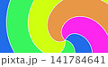 Vibrant abstract swirl pattern with bright, contrasting colors and clean white lines 141784641