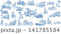 Coastal towns and seaside architecture 141785584