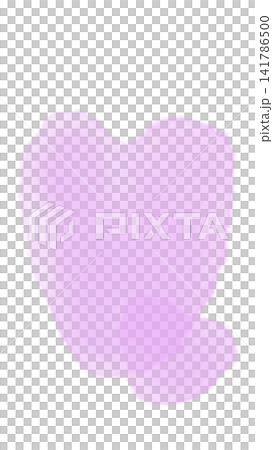 ラベンダーの水彩絵の具がにじむ有機的な抽象ペイント素材と透過背景 ラベンダーの水彩絵の具がにじむ有機的な抽象ペイント素材と透過背景 141786500