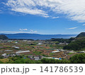 海を見下ろす日本の原風景・棚田と青空 海を見下ろす日本の原風景・棚田と青空 141786539
