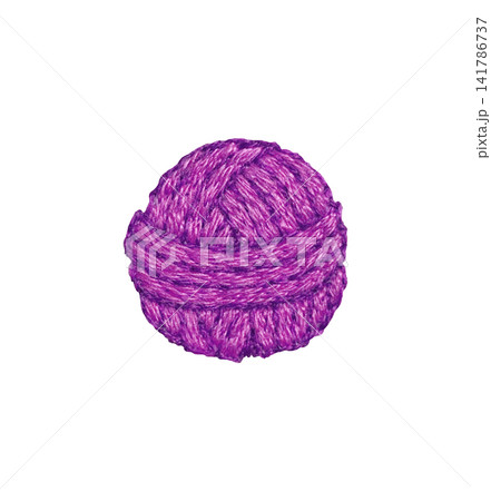 【毛糸玉】手刺繍イラスト素材 【毛糸玉】手刺繍イラスト素材 141786737