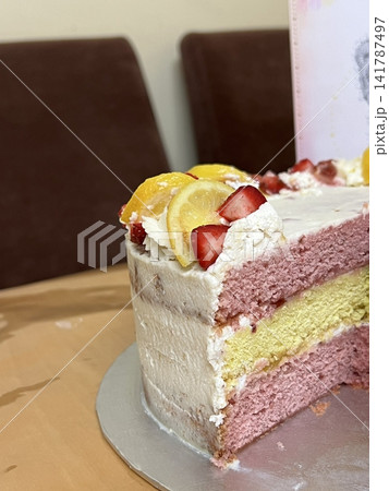 A delicious, soft cake, perfect for any occasion. Whether layered or single, it's topped with frosting, fruits, or decorations, bringing sweetness and joy with every bite. A delicious, soft cake, perfect for any occasion. Whether layered or single, it's topped with frosting, fruits, or decorations, bringing sweetness and joy with every bite. 141787497