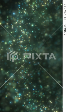 Soft green, teal, and yellow particles floating in a dark atmospheric background with luminous bokeh and dreamy depth. Soft green, teal, and yellow particles floating in a dark atmospheric background with luminous bokeh and dreamy depth. 141787647