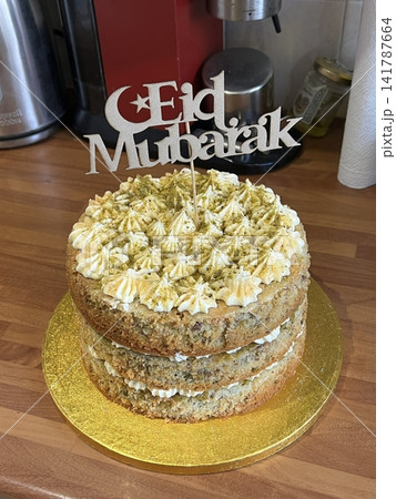 A delicious, soft cake, perfect for any occasion. Whether layered or single, it's topped with frosting, fruits, or decorations, bringing sweetness and joy with every bite. 141787664
