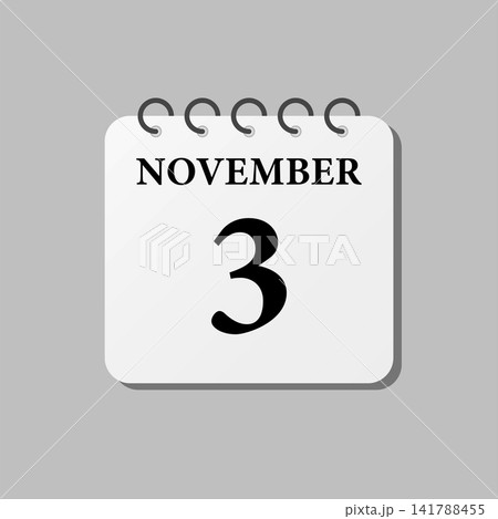 Icon page calendar day - 3 November 141788455