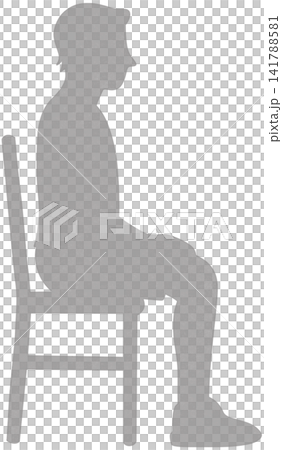 male sitting silhouette male sitting silhouette 141788581