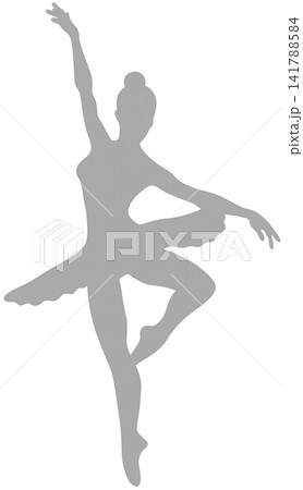 woman ballet silhouette woman ballet silhouette 141788584