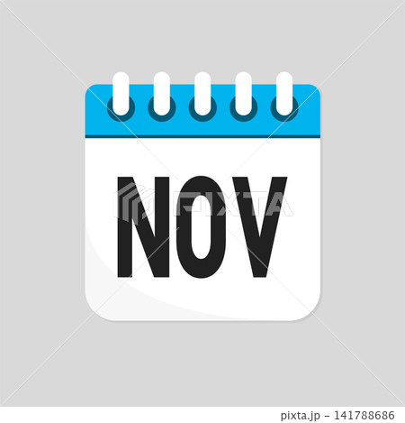 Vector template icon page calendar November month 141788686