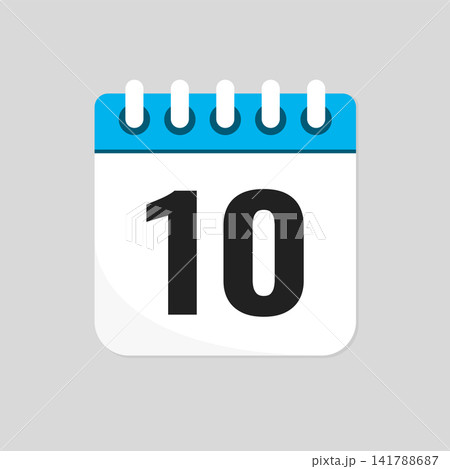 Vector minimal icon page calendar - number 10 Vector minimal icon page calendar - number 10 141788687