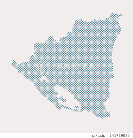 Vector map Nicaragua from points, dotted template 141789080