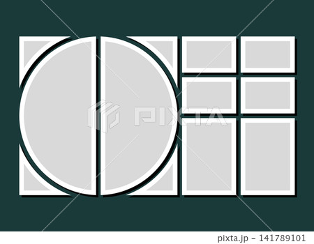 Template collage of eight frames, images, photo Template collage of eight frames, images, photo 141789101