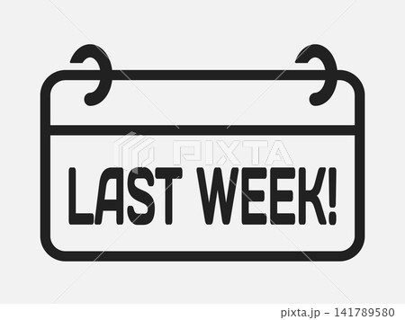 Countdown daily page calendar icon - Last week Countdown daily page calendar icon - Last week 141789580