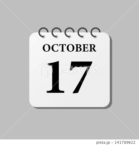 Icon page calendar day - 17 October Icon page calendar day - 17 October 141789622