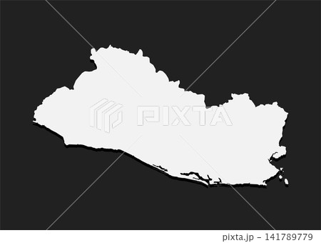 Map El Salvador, template American outline country 141789779