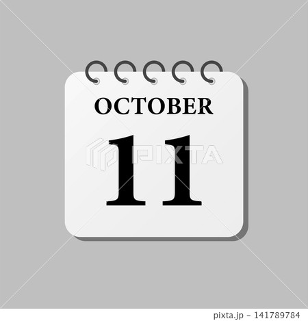 Icon page calendar day - 11 October 141789784