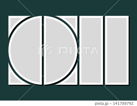 Template collage of four frames, images, photo 141789792