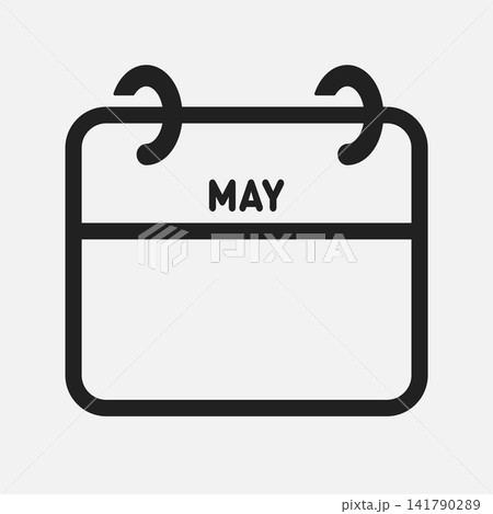 Icon calendar May month, empty space reminder Icon calendar May month, empty space reminder 141790289