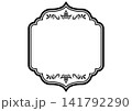 アジア風の飾りフレーム。ベクターデータ。 141792290