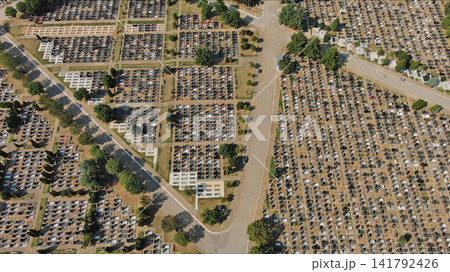 Densely packed cemetery graveyard Densely packed cemetery graveyard 141792426