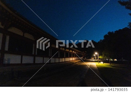 夜空の下に続く東大寺の回廊 夜空の下に続く東大寺の回廊 141793035