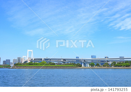 東京都港区、レインボーブリッジの風景 東京都港区、レインボーブリッジの風景 141793255