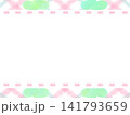上下点線ラインとパステル柄のフレーム 141793659