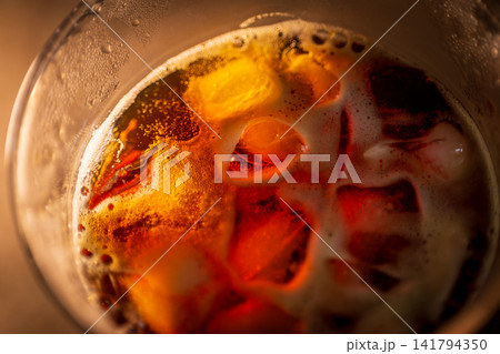アイスコーヒー ガラスコップ ガラスのコップ 141794350
