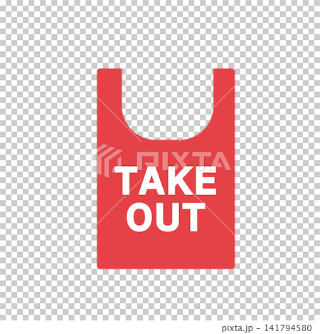 Takeout symbol illustration, Takeaway OK sign, simple icon Takeout symbol illustration, Takeaway OK sign, simple icon 141794580