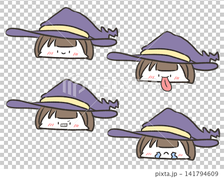 Witch's facial expression set Witch's facial expression set 141794609