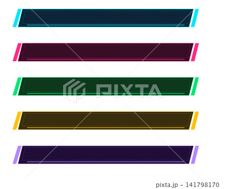スタイリッシュ斜め帯テロップフレームセット（5色） 141798170