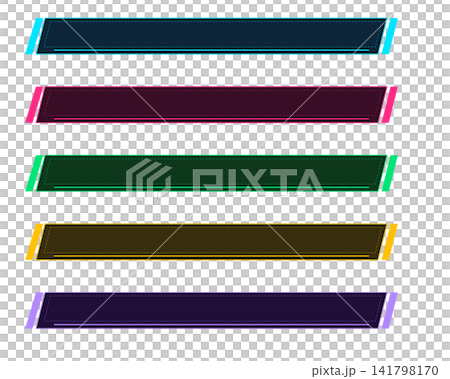 スタイリッシュ斜め帯テロップフレームセット（5色） 141798170