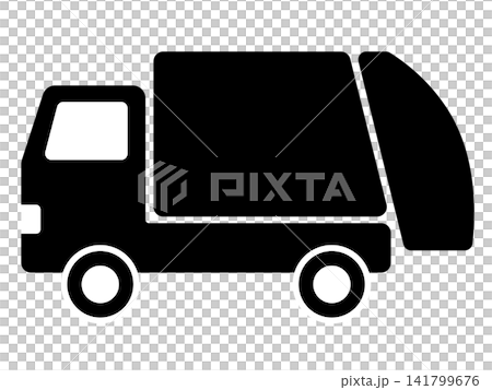 垃圾車輪廓（環衛車圖示） 141799676