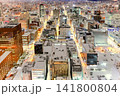 札幌の夜の雪景色 141800804