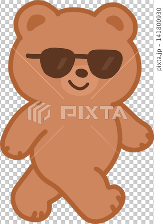 Bear Character with Sunglasses 141800930