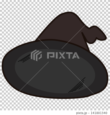 Handdrawn Witch Hat Illustration. halloween Handdrawn Witch Hat Illustration. halloween 141801340