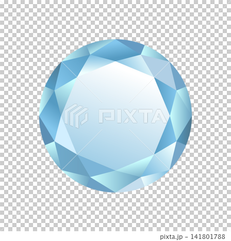 Transparent, gemstone-like crystal material (blue) Transparent, gemstone-like crystal material (blue) 141801788