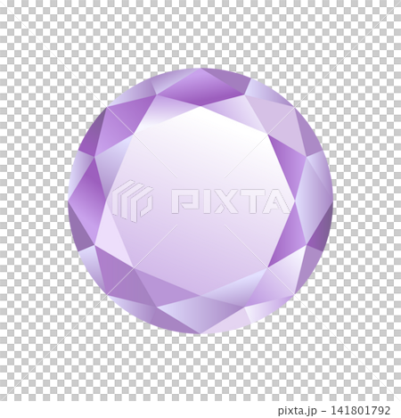 Transparent, gemstone-like crystal material (purple) Transparent, gemstone-like crystal material (purple) 141801792
