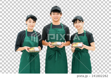 Male and female kitchen staff and cooking staff in the kitchen and back room Male and female kitchen staff and cooking staff in the kitchen and back room 141802262