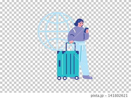 女性出國留學的插圖 女性出國留學的插圖 141802621