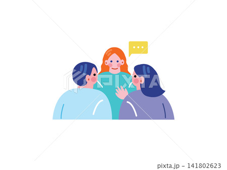英会話を勉強する男女のイラスト 英会話を勉強する男女のイラスト 141802623