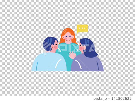 英会話を勉強する男女のイラスト 英会話を勉強する男女のイラスト 141802623
